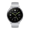 ساعة Xiaomi Watch 2 بإطار فضي وسير TPU رمادي
